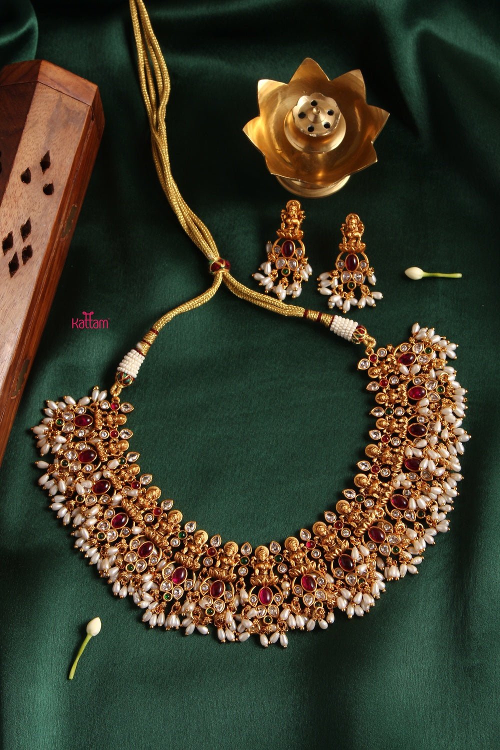 Goddess Lakshmi Grand Guttapusalu Choker - N1242