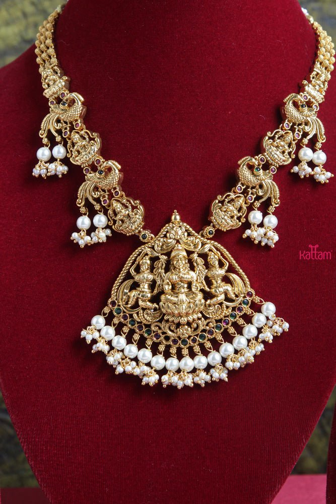 Goddess Peacock Pearl Necklace & Haram Available - N1811