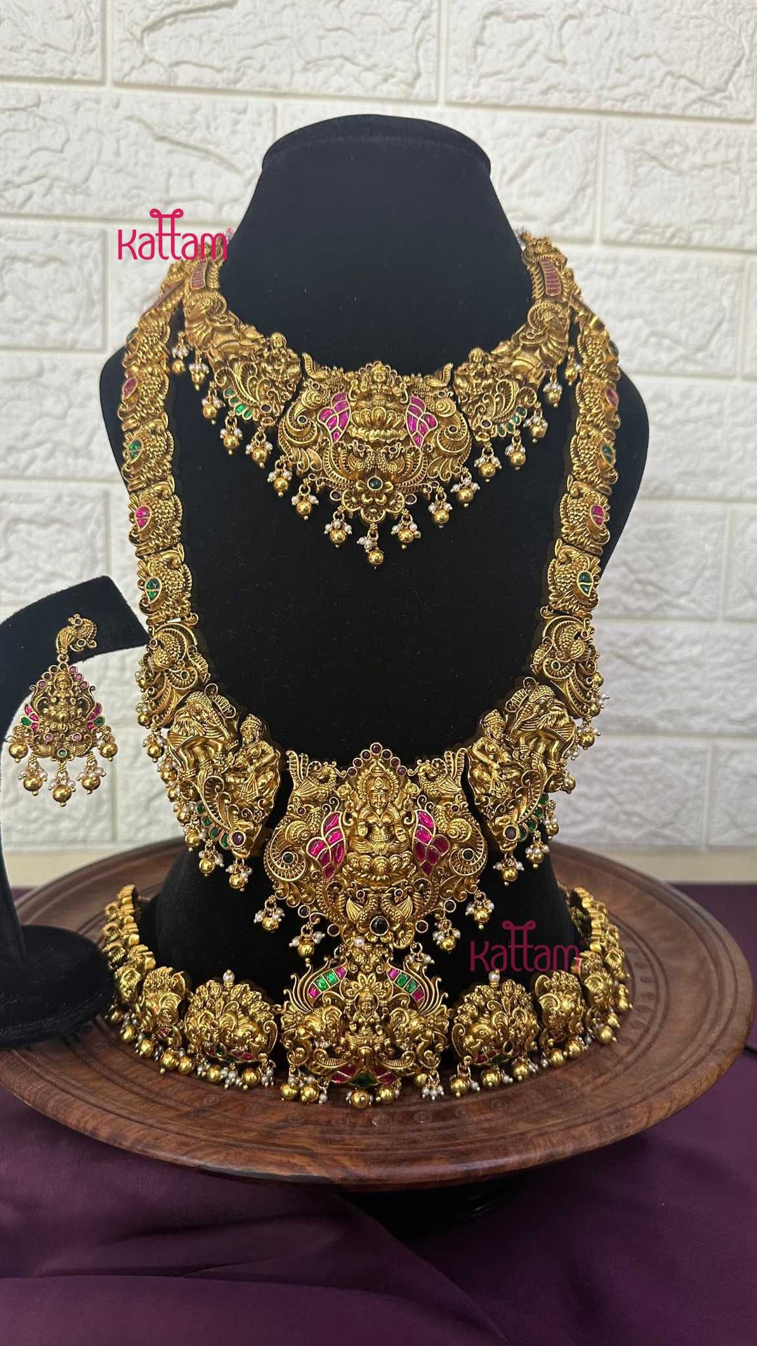 Goddess Peacock Semi Bridal Set - Design 6 ( Short &amp; Long Sold Separately) - N2956