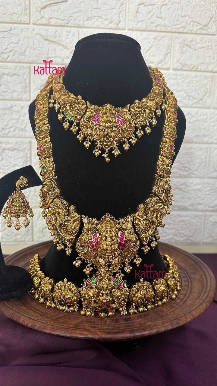 Goddess Peacock Semi Bridal Set - Design 6 ( Short &amp; Long Sold Separately) - N2956