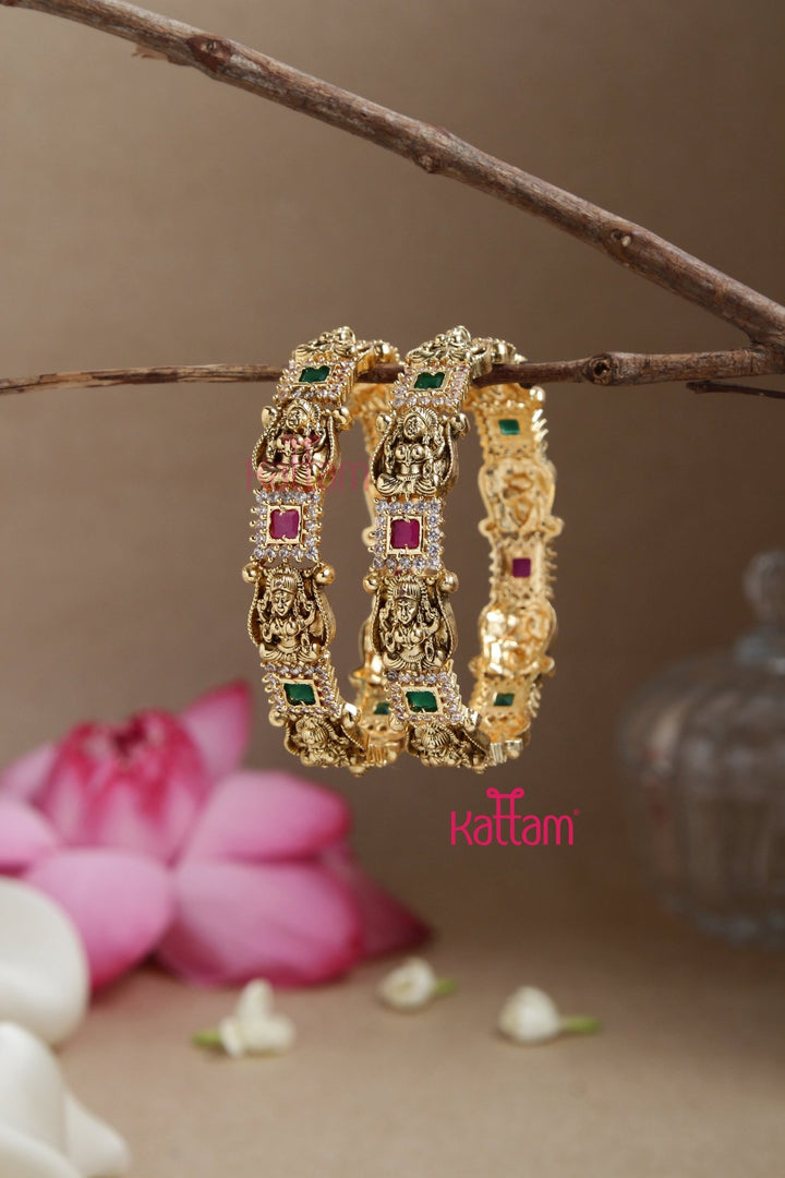 Goddess Stone Block Bangle - B533 - V4