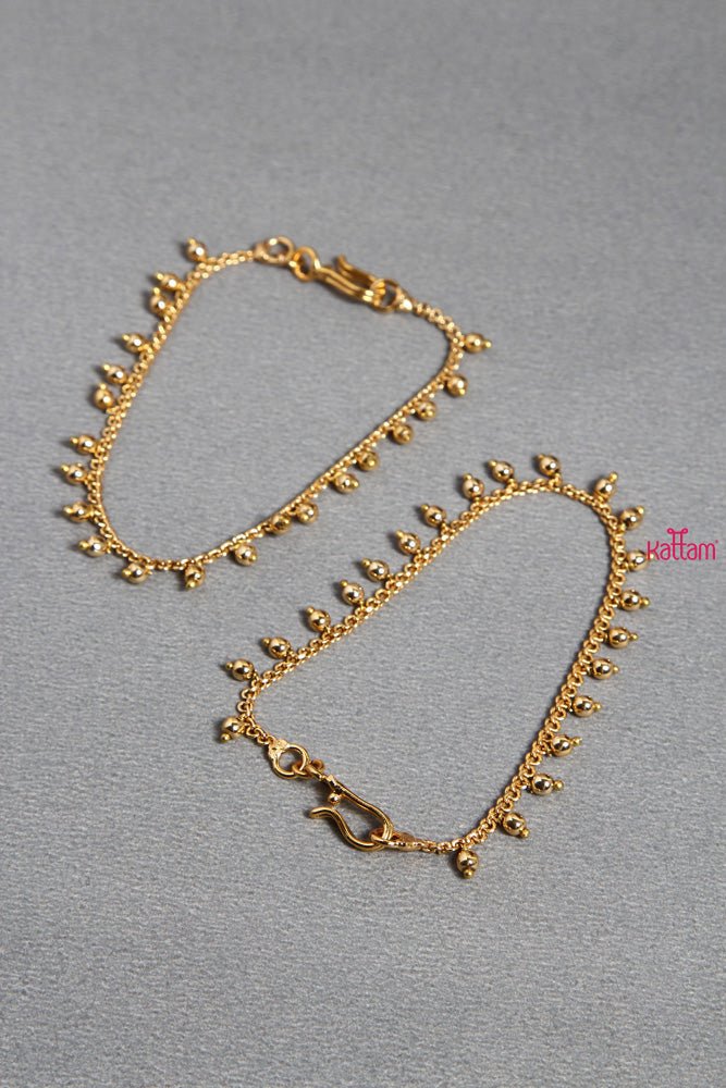 Gold Bead Ear Chain - EC018