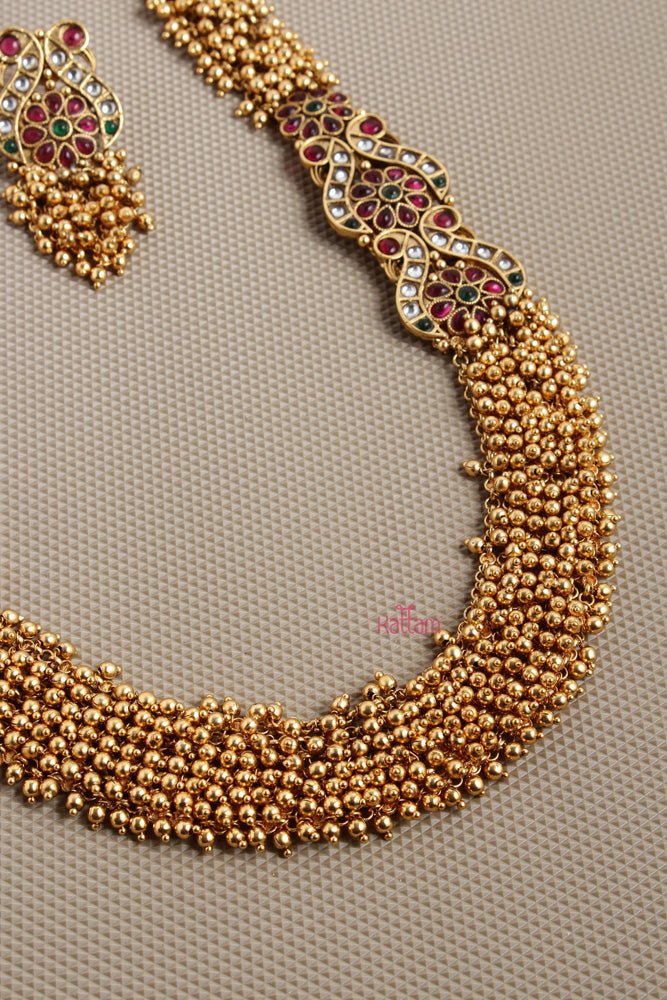 Gold Clustered Traditional Haram Set - N2613