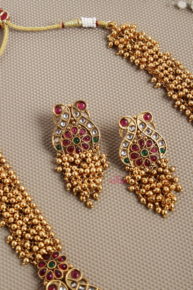 Gold Clustered Traditional Haram Set - N2613