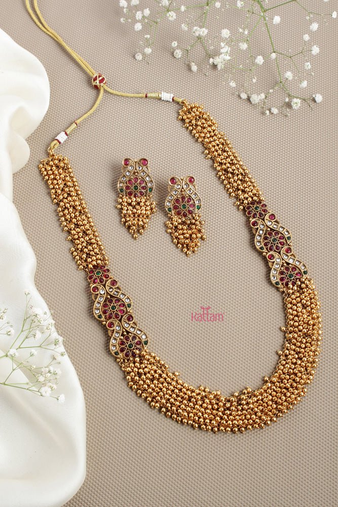 Gold Clustered Traditional Haram Set - N2613
