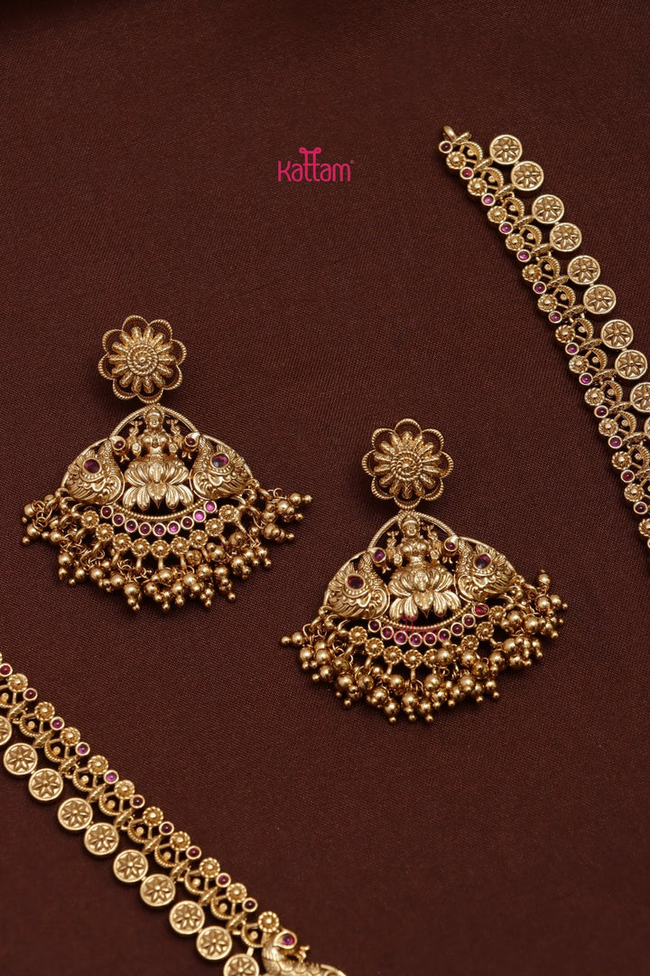Golden Trims Coin Short Haram Set - N3660