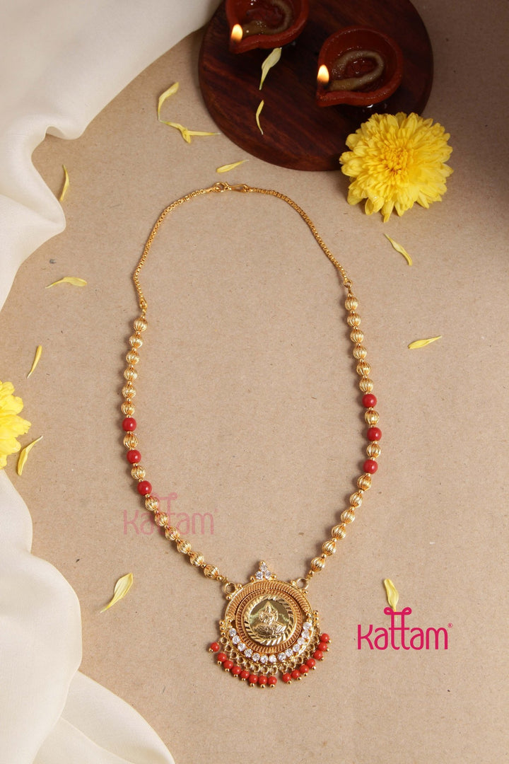Goldtone Kerala Style Coral Chain (No earring) - N2866