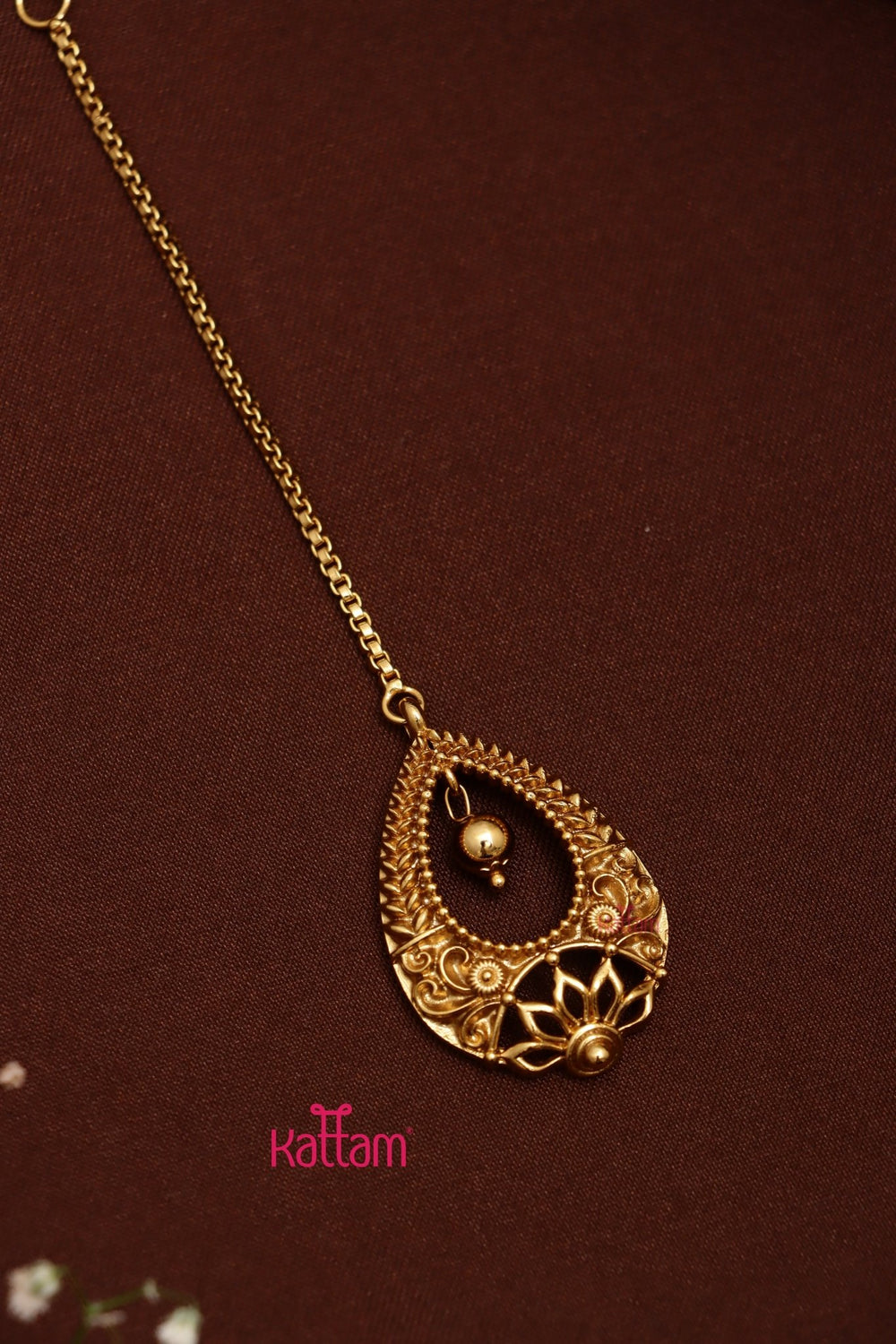 Goldtone Lotus Maangtikka - MT133