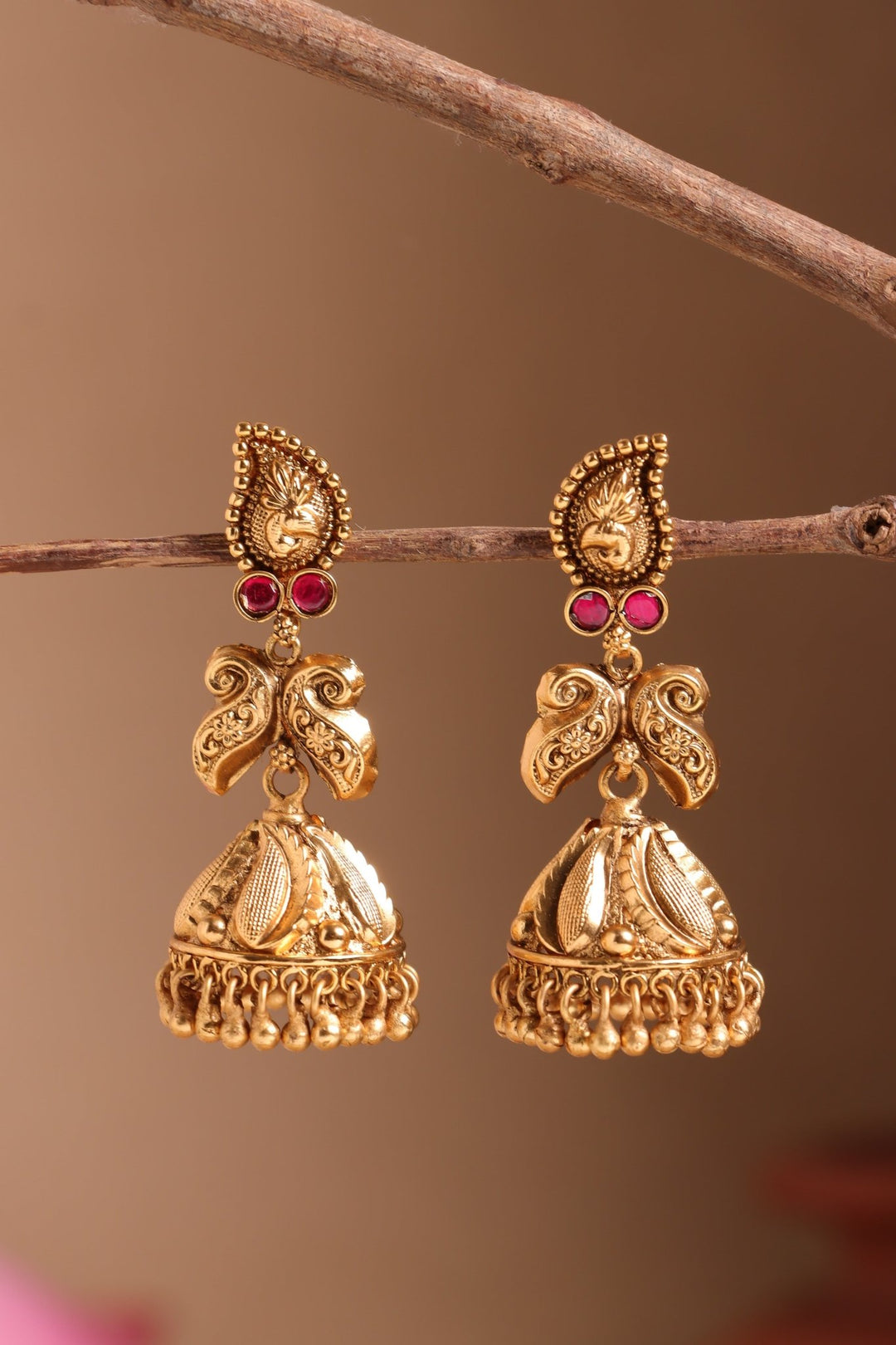 Goldtone Manga Jhumka - E1526