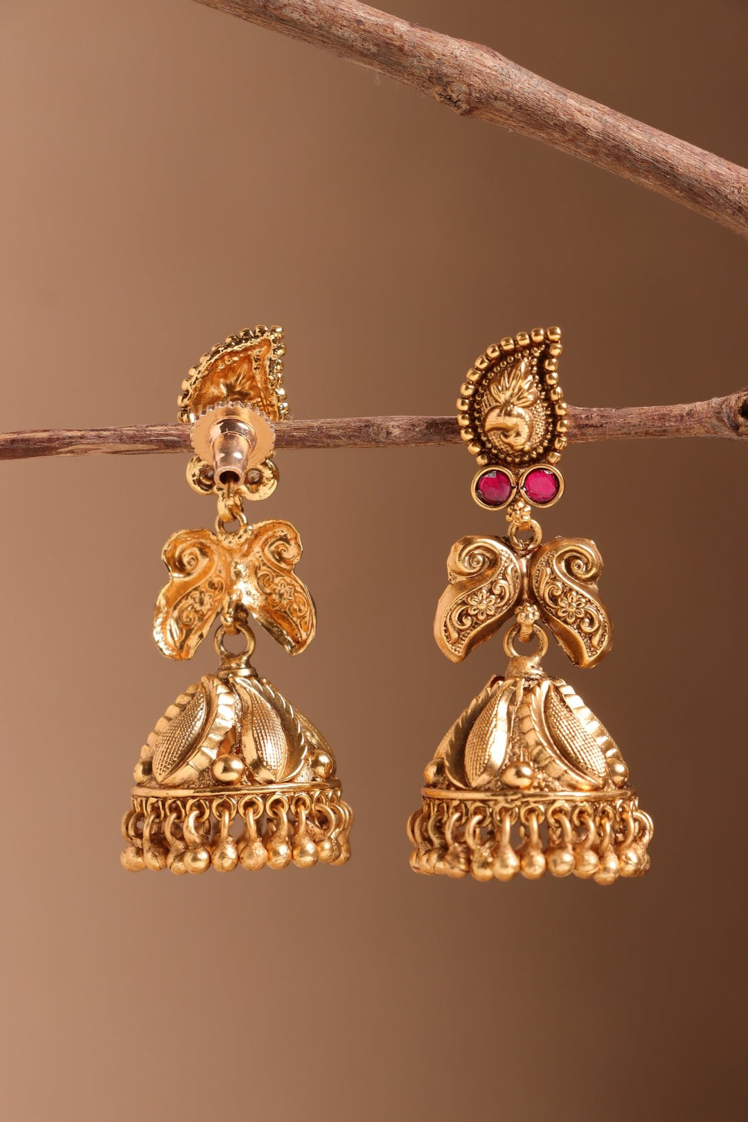 Goldtone Manga Jhumka - E1526