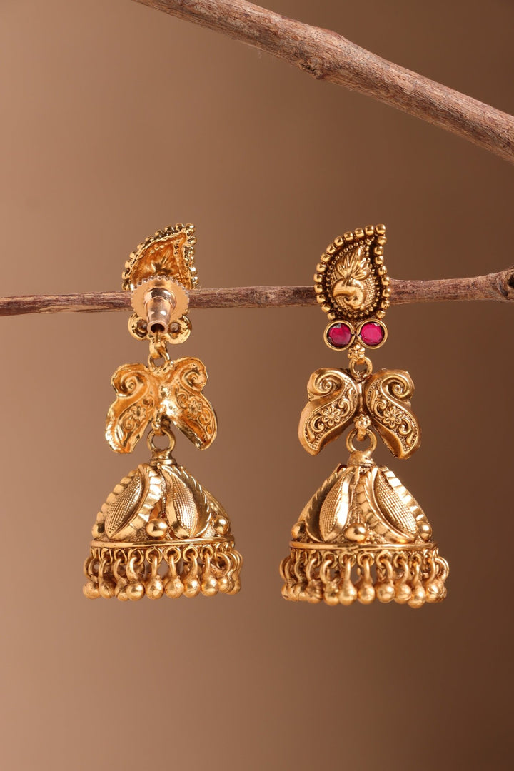 Goldtone Manga Jhumka - E1526
