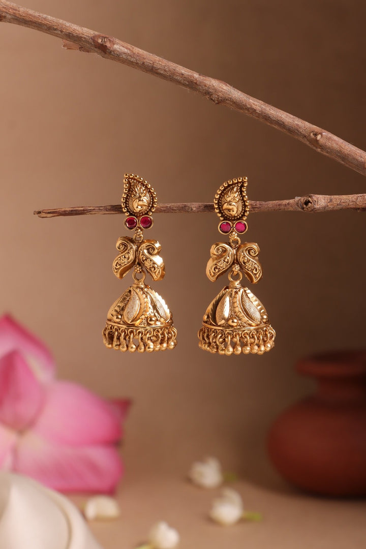 Goldtone Manga Jhumka - E1526