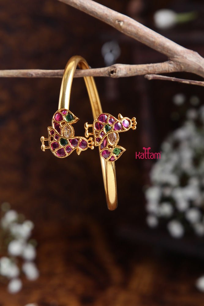 Goldtone Peacock Kada - B406