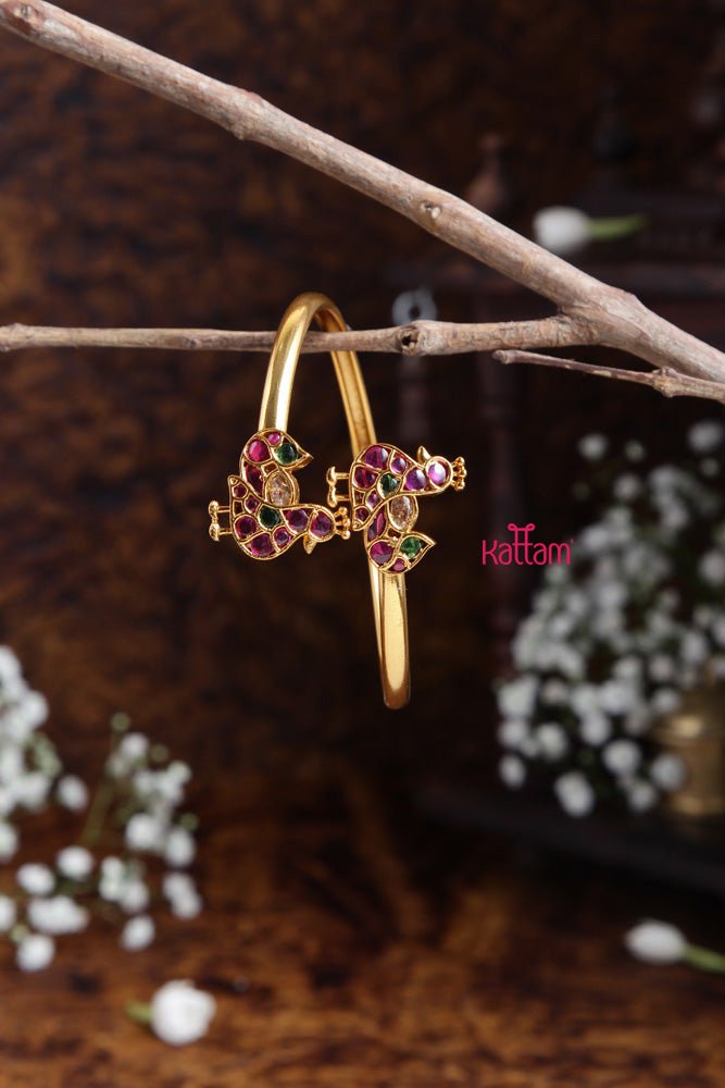 Goldtone Peacock Kada - B406