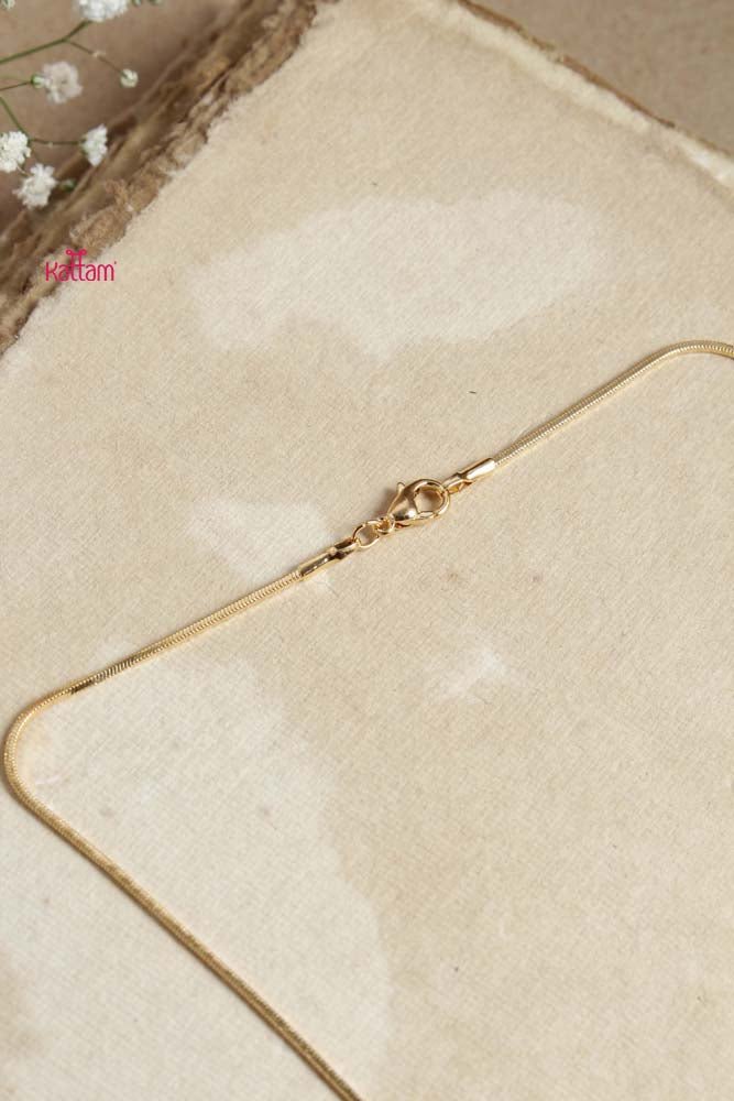 Goldtone Plain Chain ( No earring) - N2558