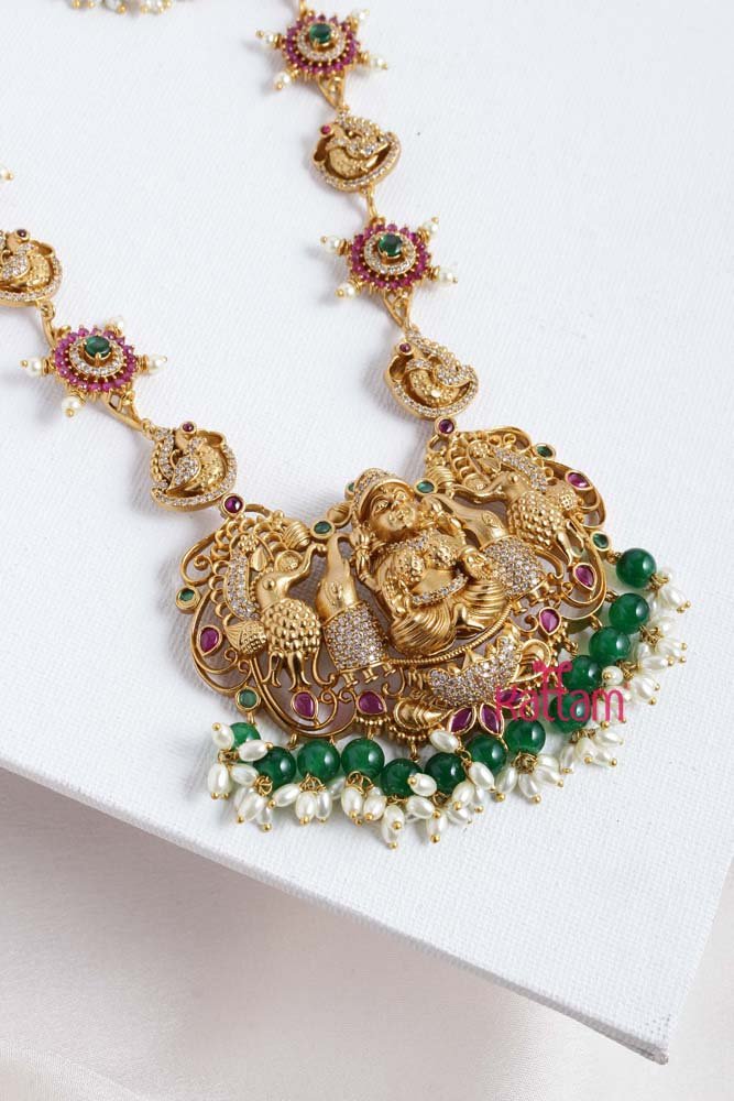 Goldtone Premium lakshmi Haram - N2283
