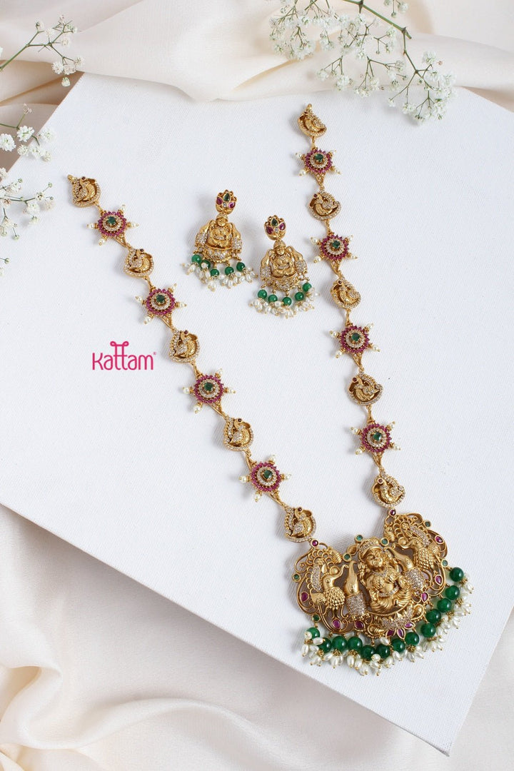 Goldtone Premium lakshmi Haram - N2283