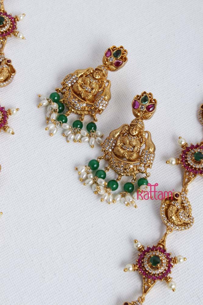 Goldtone Premium lakshmi Haram - N2283