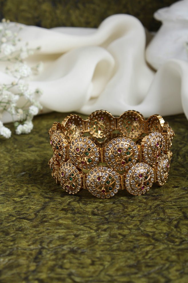 Grand Peacock Stone Bangle - B445 -V4