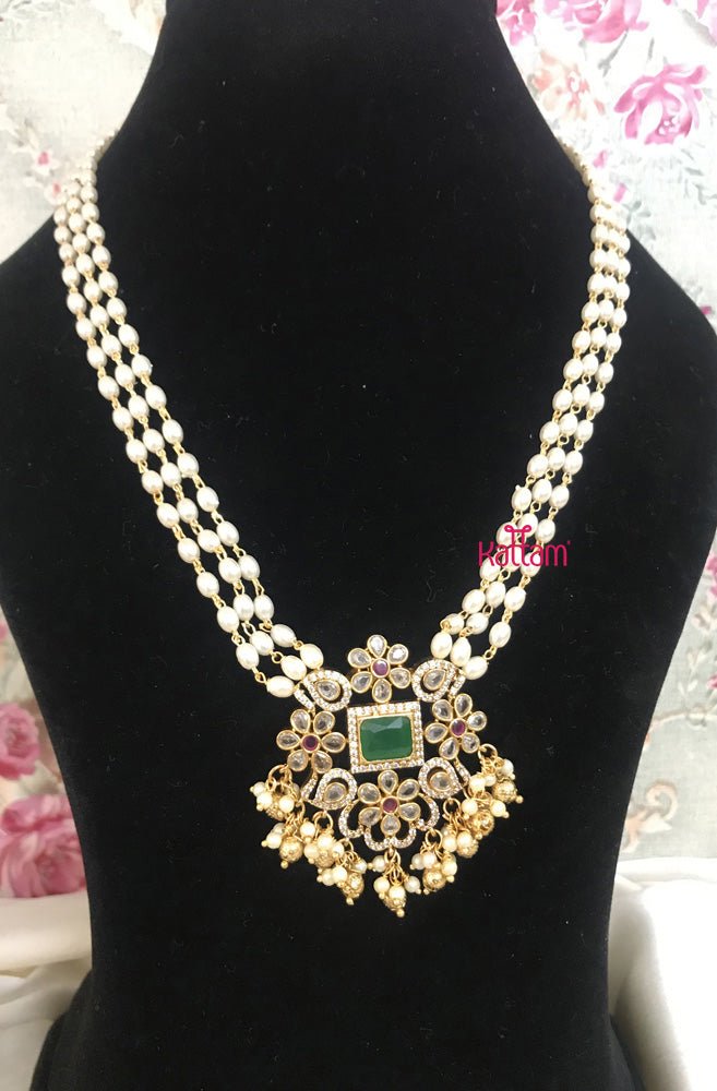 Grand Stone Dollar Pearl Mala - N2013