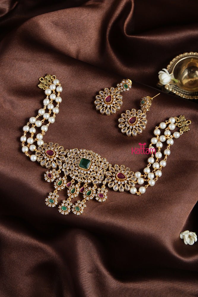 Grand Stone Layered Choker - N2037