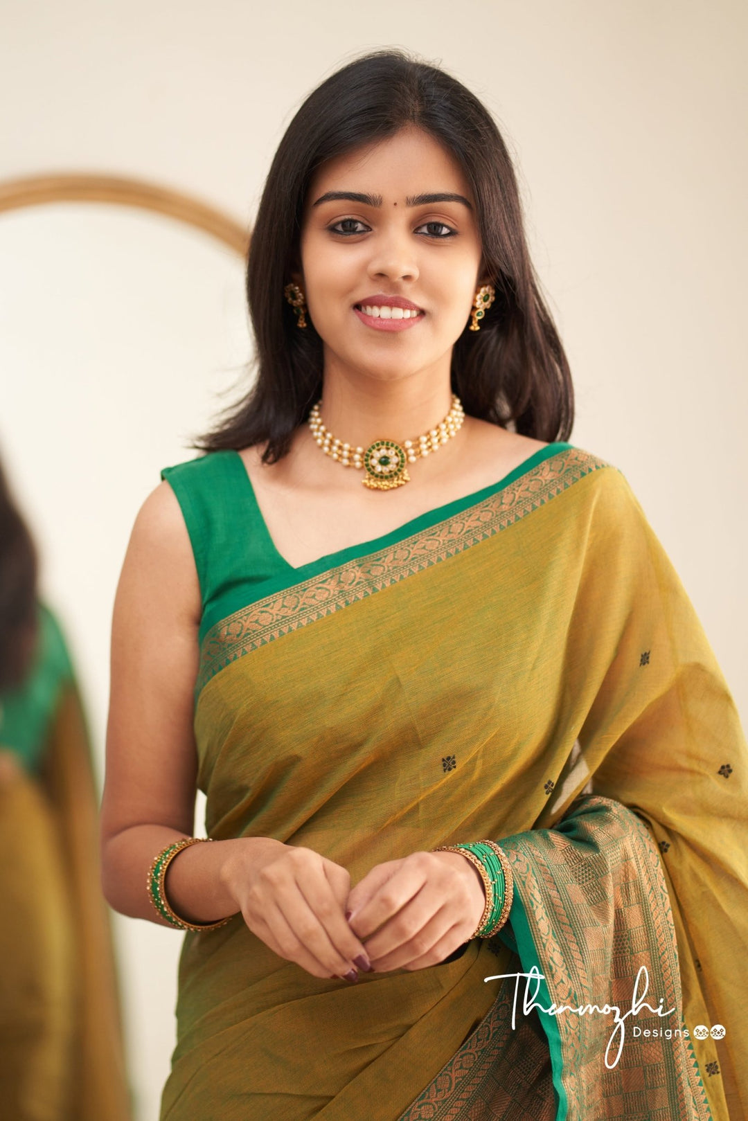 Green Kemp Pearl Choker - N840