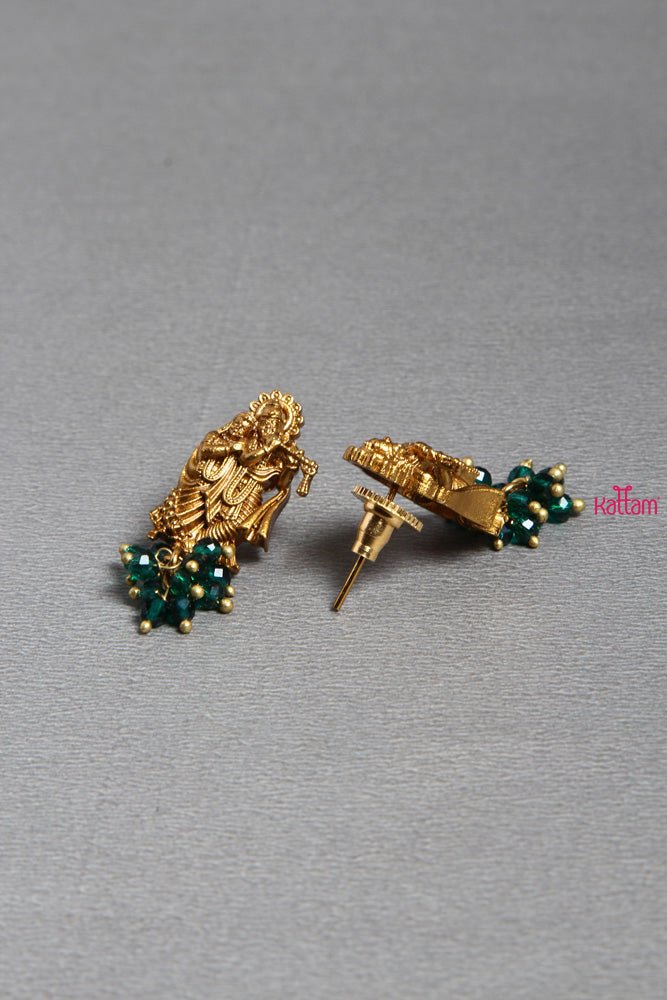Green Krishna Earring - E223