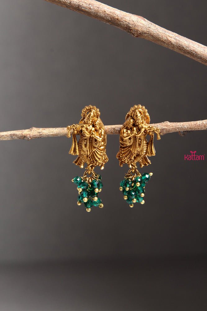 Green Krishna Earring - E223