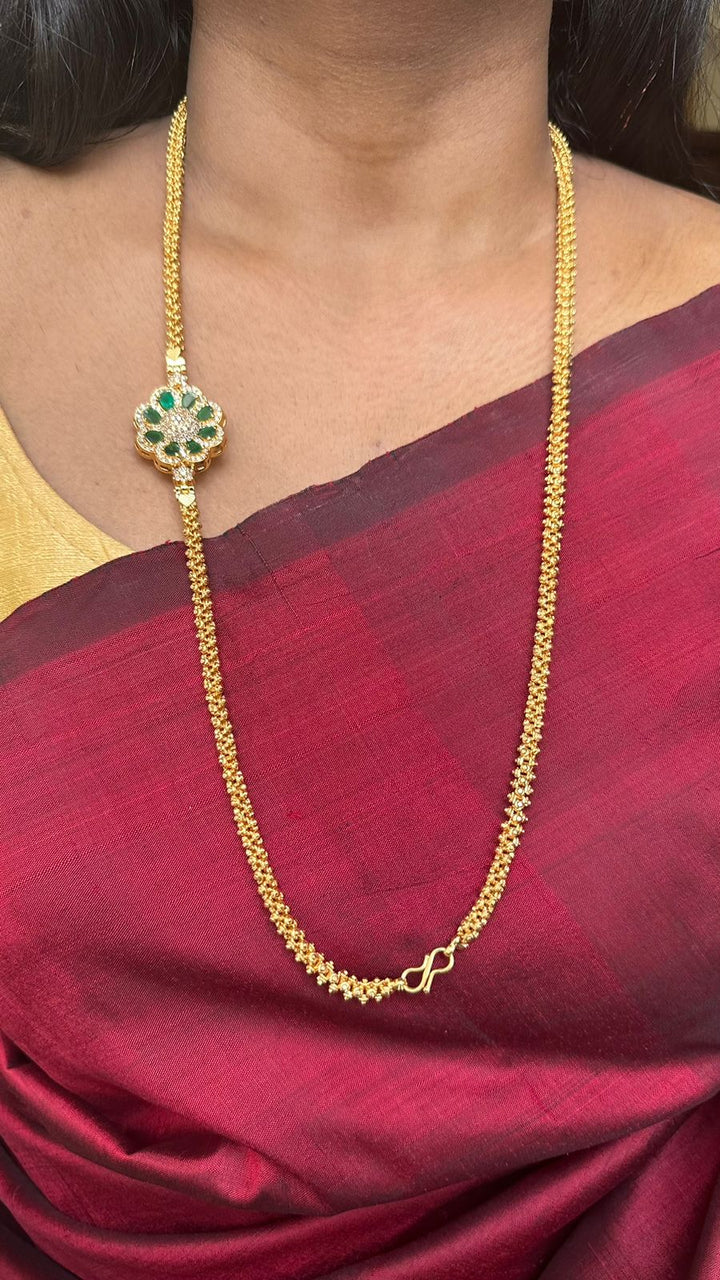 Green Mogappu Chain - N1503