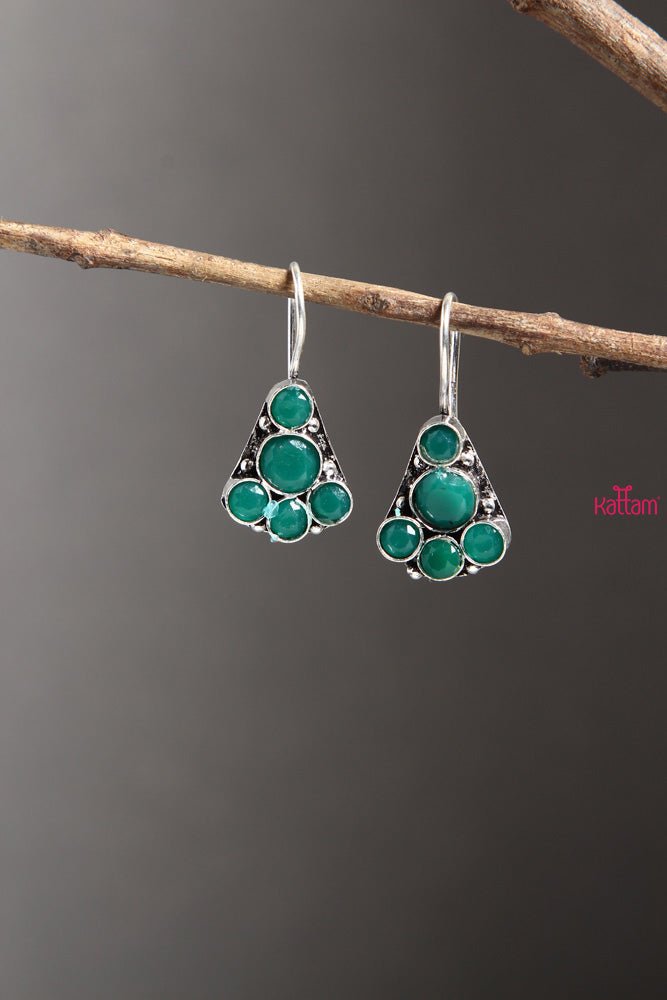 Green Pear Earring - E279