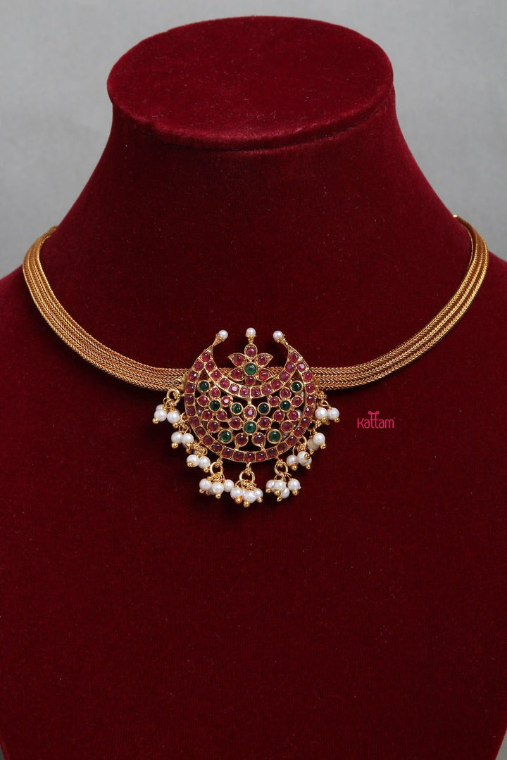 Half Moon Choker Pendant Set - N1185