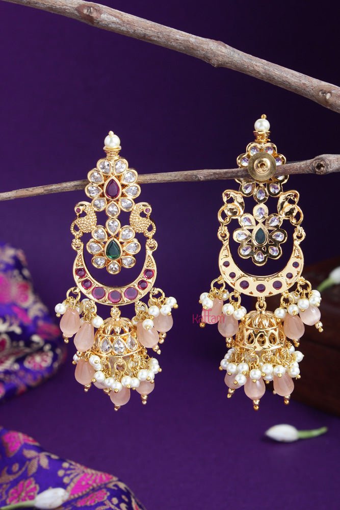 Halfmoon Bead Jhumka - E548