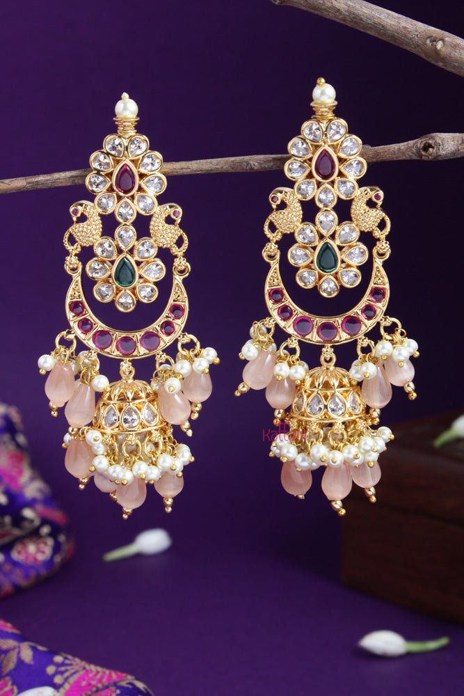 Halfmoon Bead Jhumka - E548