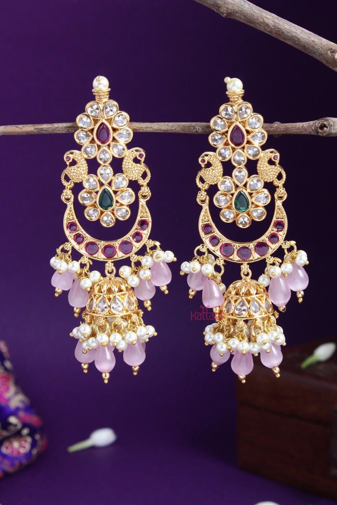 Halfmoon Bead Jhumka - E546