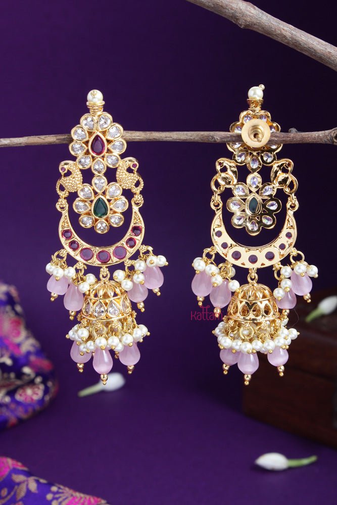 Halfmoon Bead Jhumka - E546