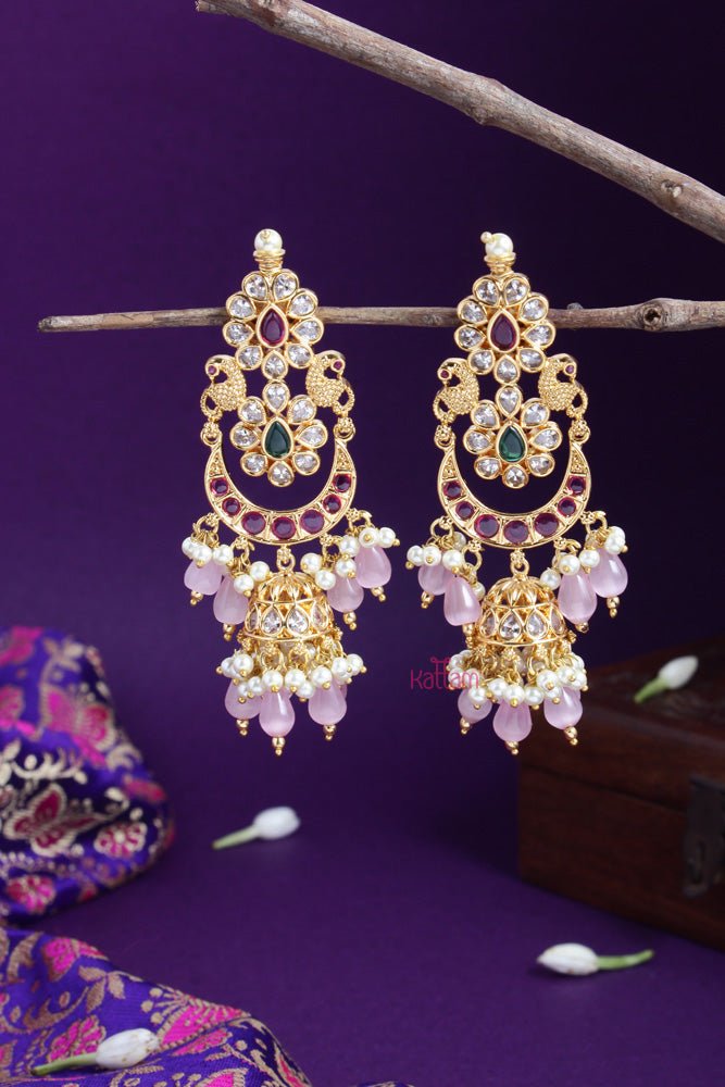 Halfmoon Bead Jhumka - E546