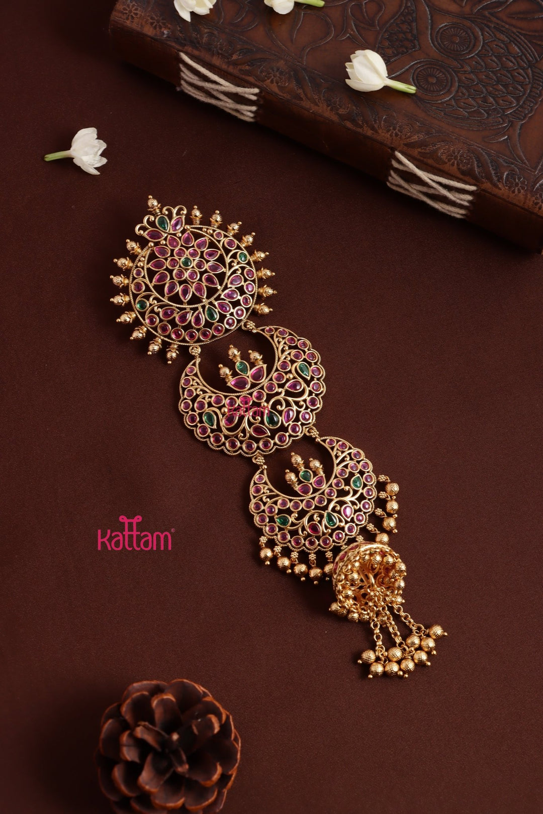 Halfmoon Jhumka Drop Choti - Design 21 - JB153