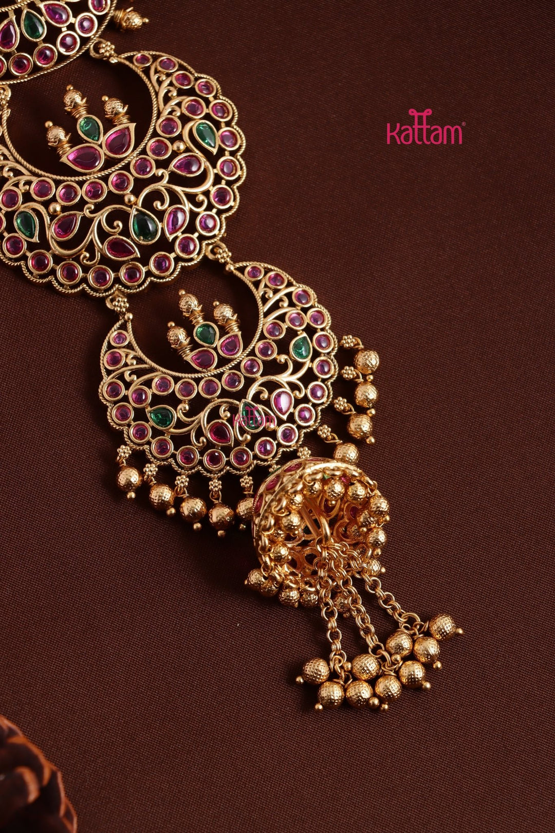 Halfmoon Jhumka Drop Choti - Design 21 - JB153