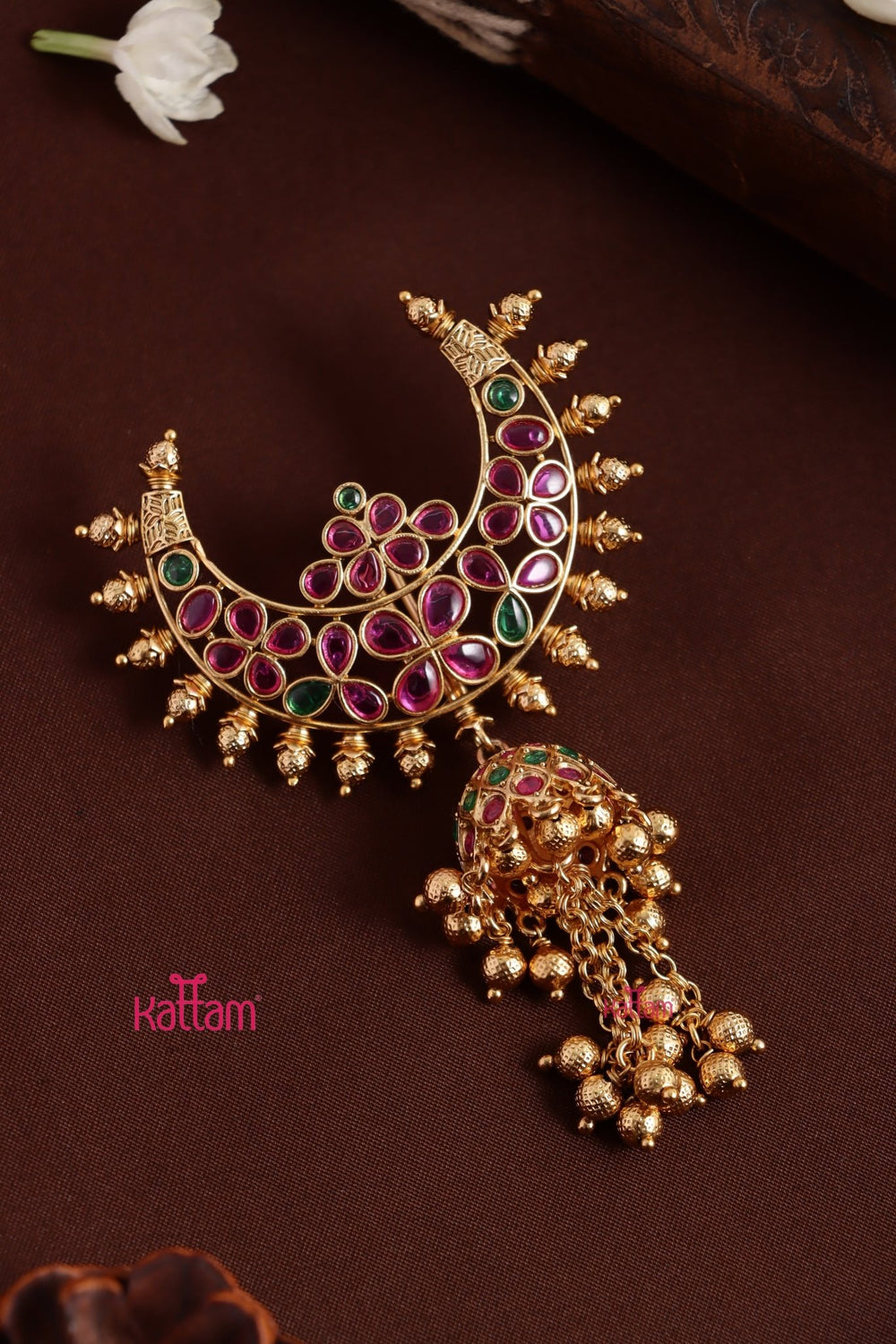 Halfmoon Jhumka Drop Choti - Design 4 - JB132