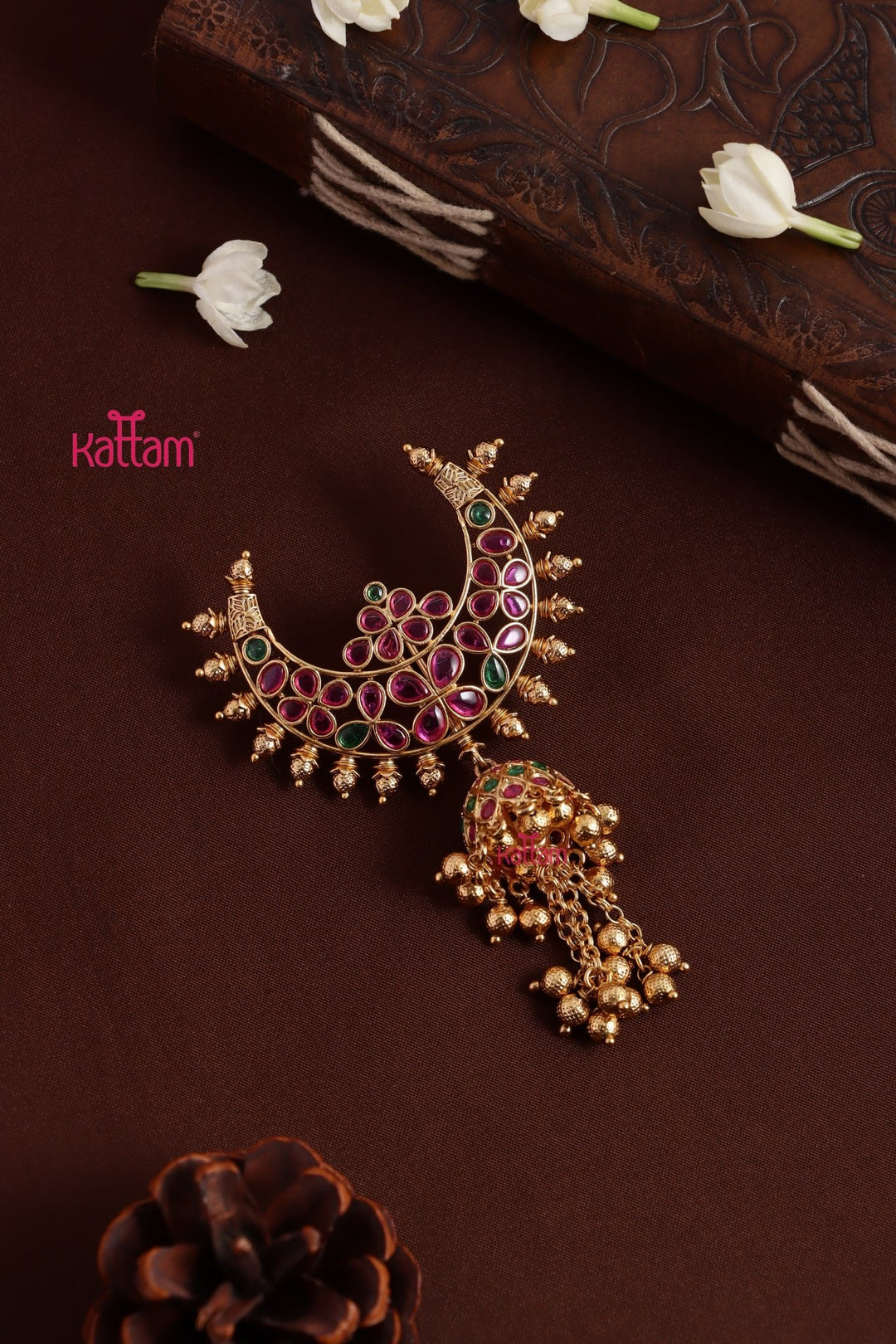 Halfmoon Jhumka Drop Choti - Design 4 - JB132