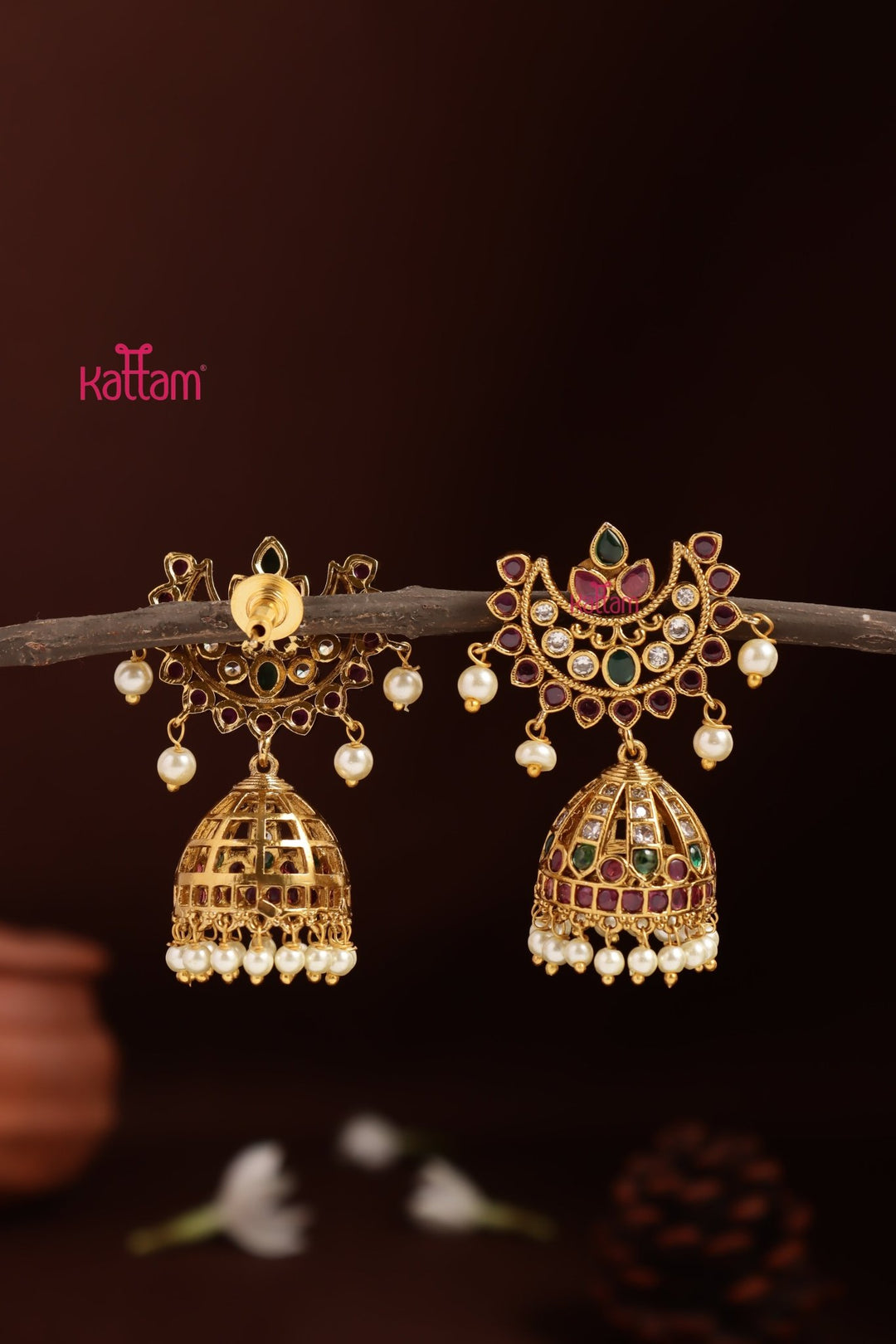 Halfmoon Pattern Jhumka - E1354