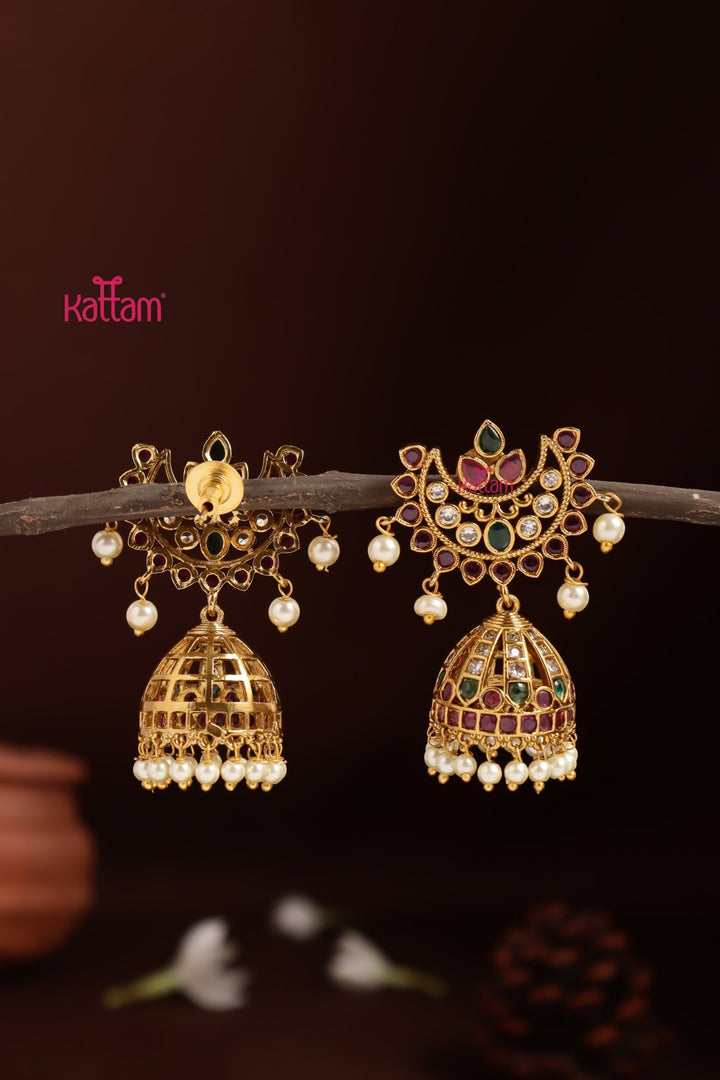 Halfmoon Pattern Jhumka - E1354
