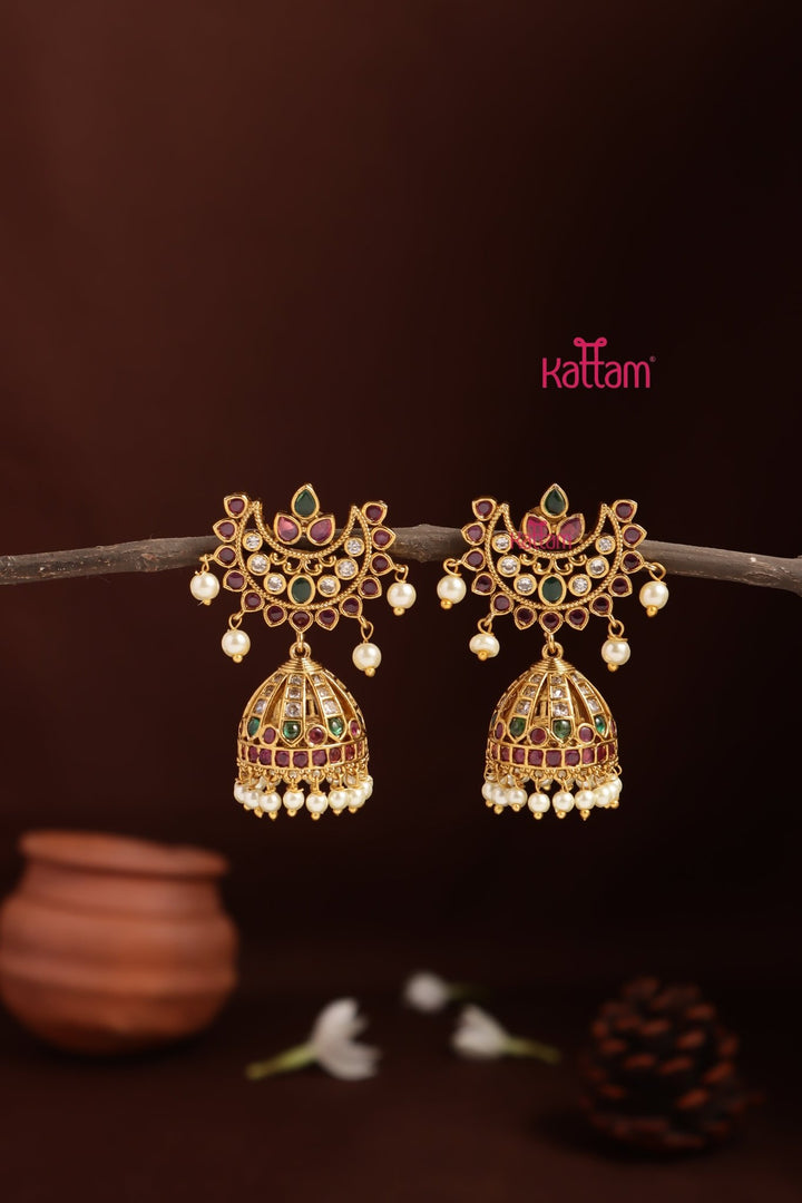 Halfmoon Pattern Jhumka - E1354