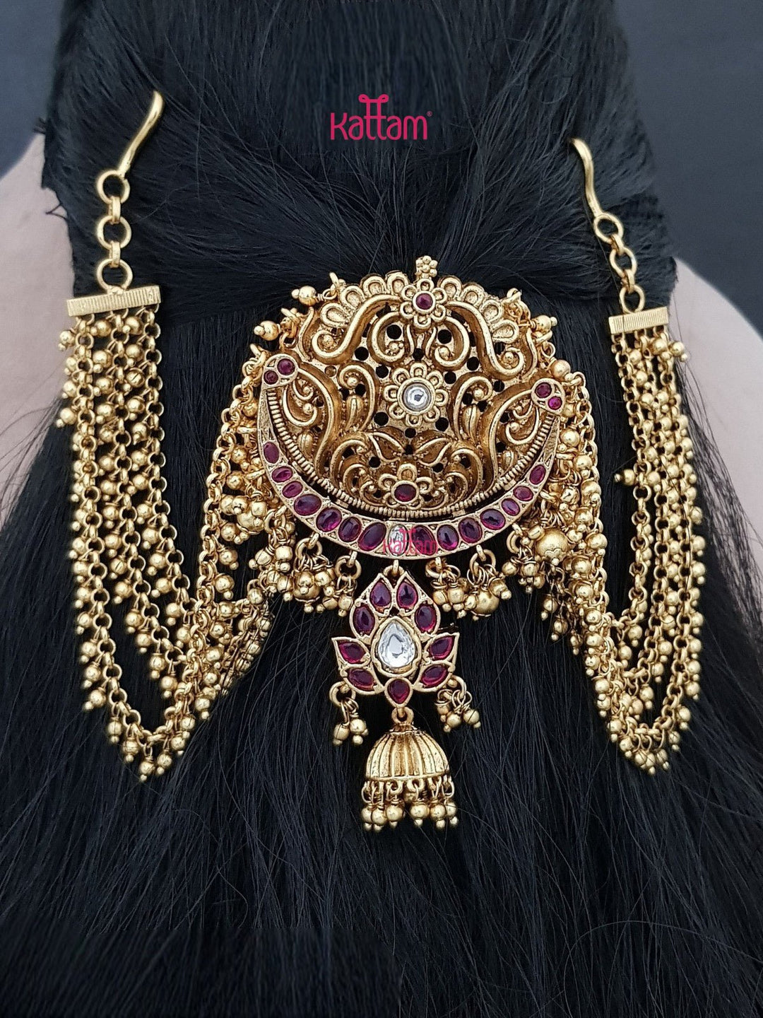 Halfmoon Ruby Floral Bun Billai - Design 47 - JB189