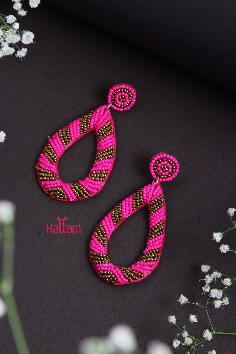 Handcrafted Light Weight Embroidery Earring - E840