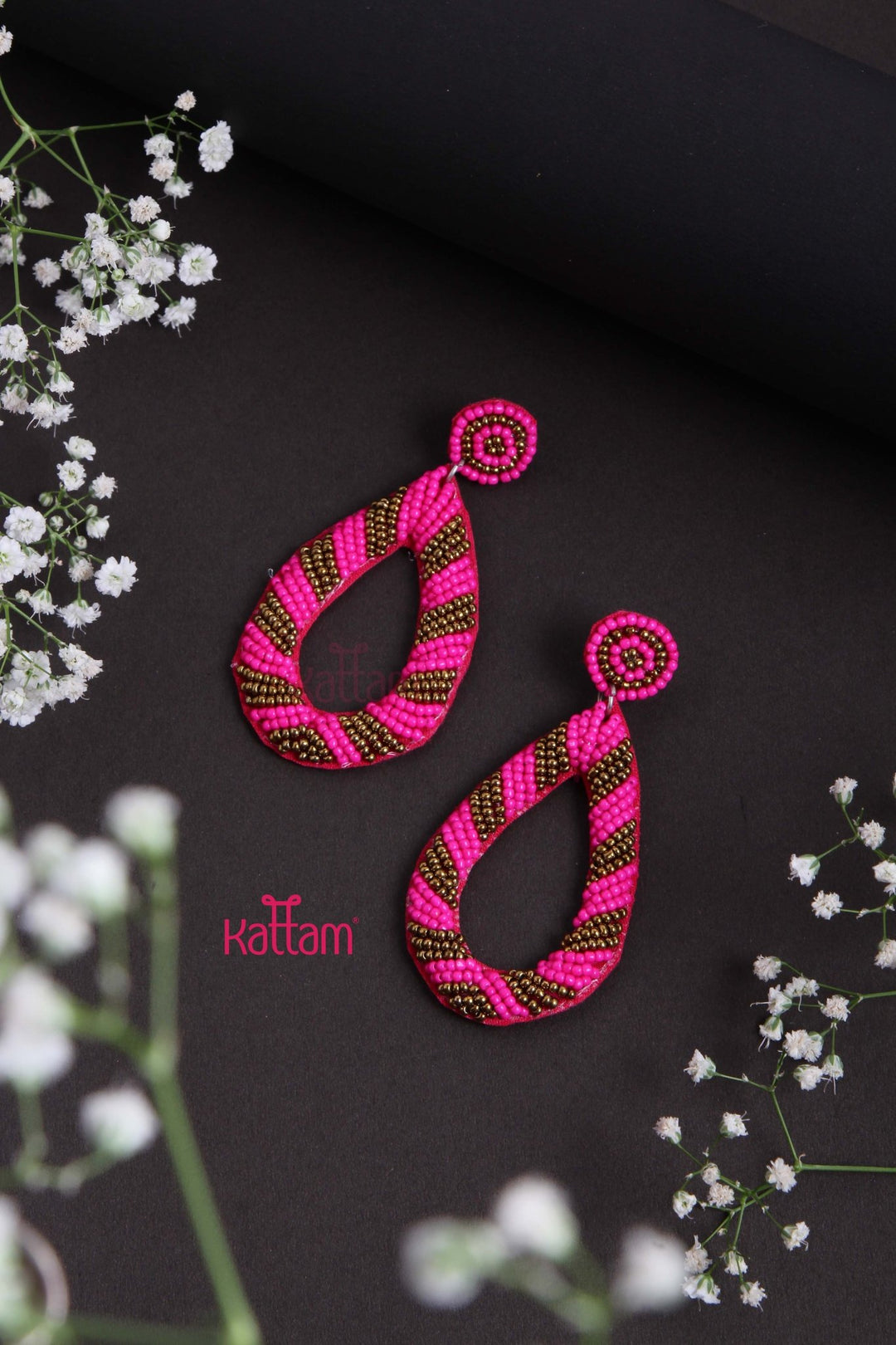 Handcrafted Light Weight Embroidery Earring - E840