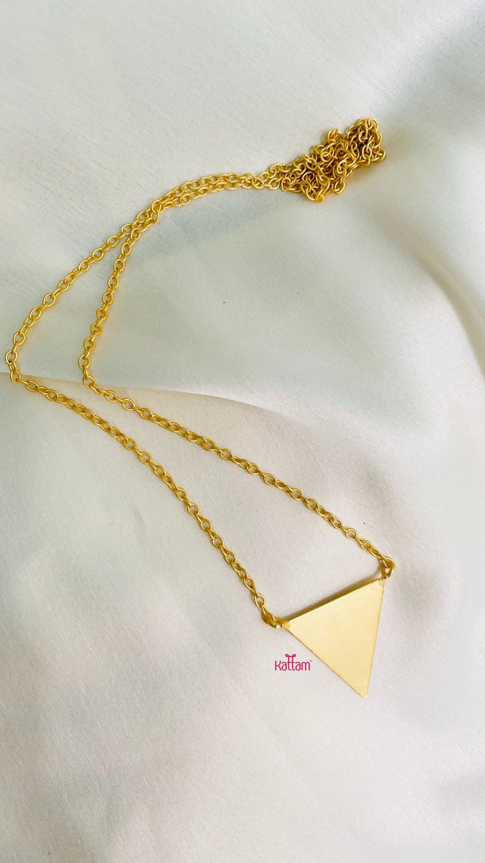 Handmade Triangle Golden Matt Chain - N785