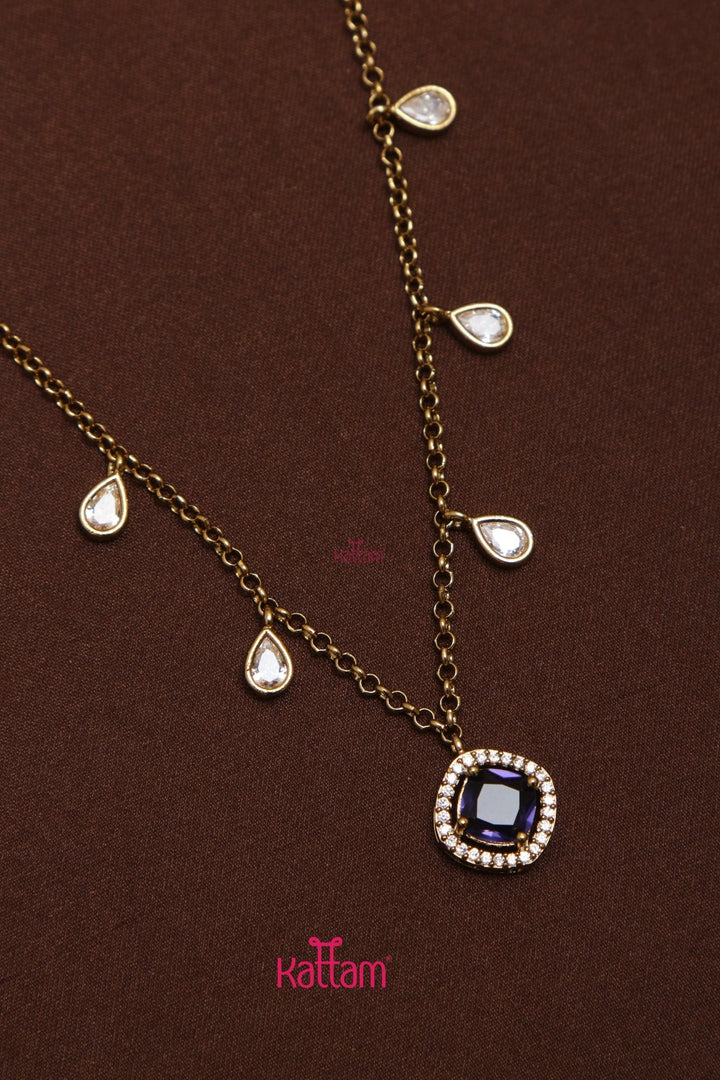 Hazel - Drop Purple Charm Chain - N3531