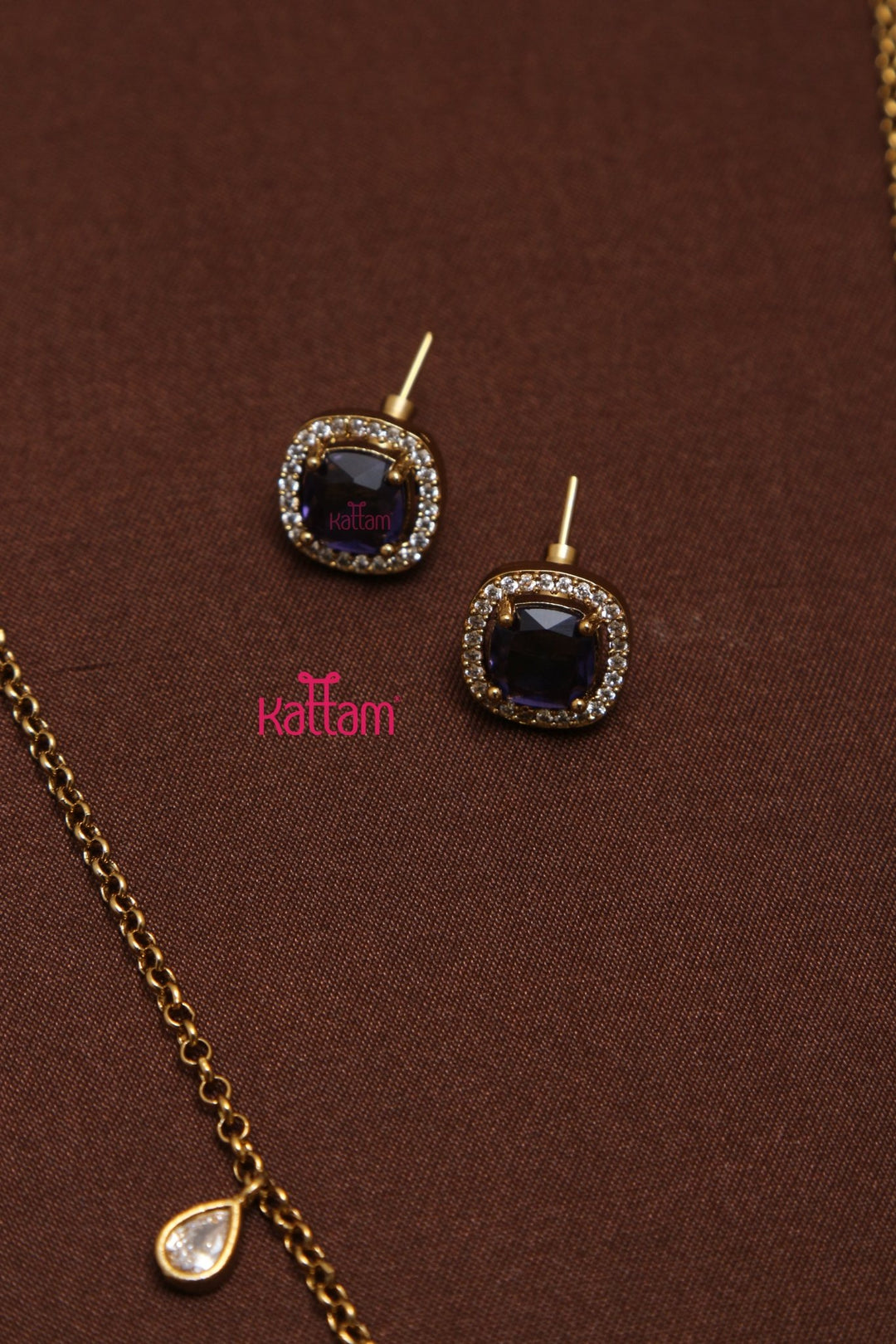 Hazel - Drop Purple Charm Chain - N3531