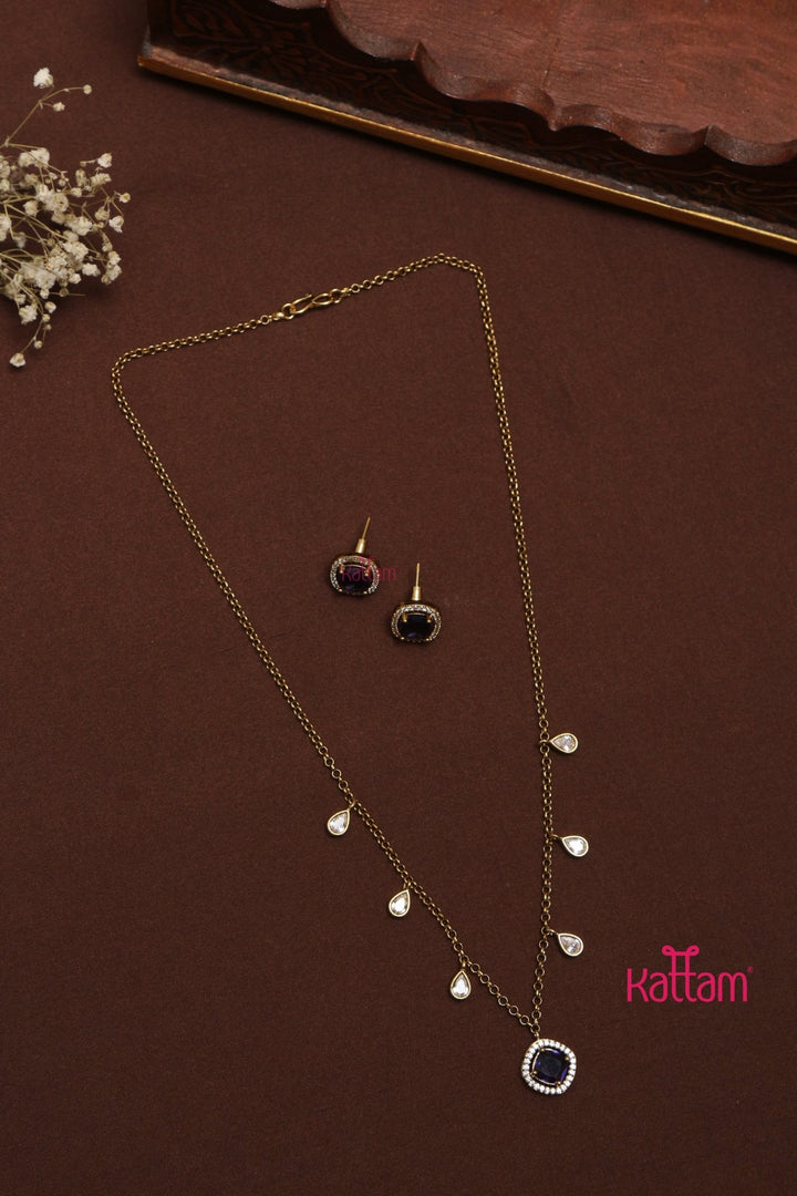 Hazel - Drop Purple Charm Chain - N3531